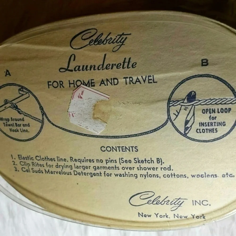 Vintage Adjustable Clothes Line By Celebrity Inc.